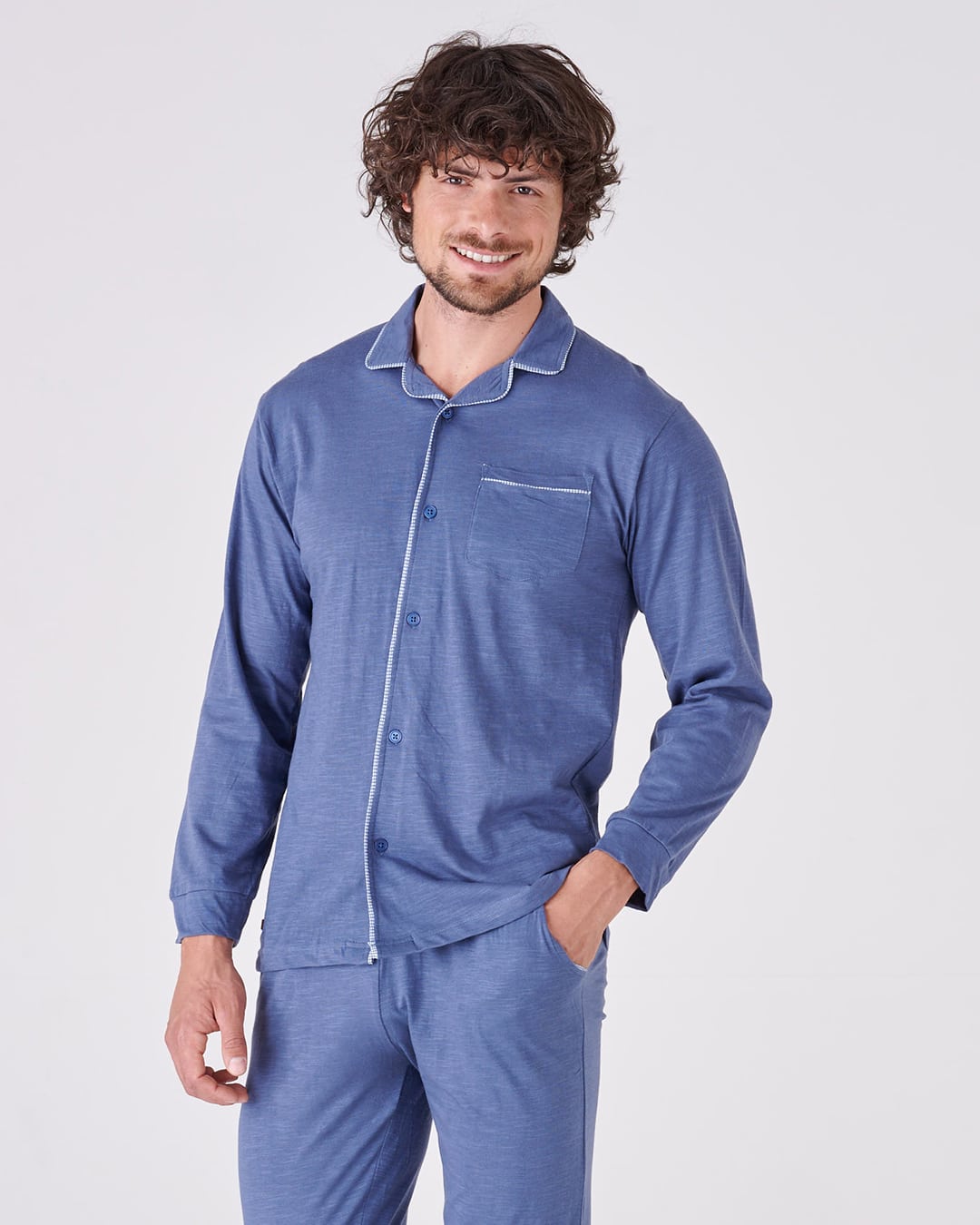 Pigiama lungo aperto