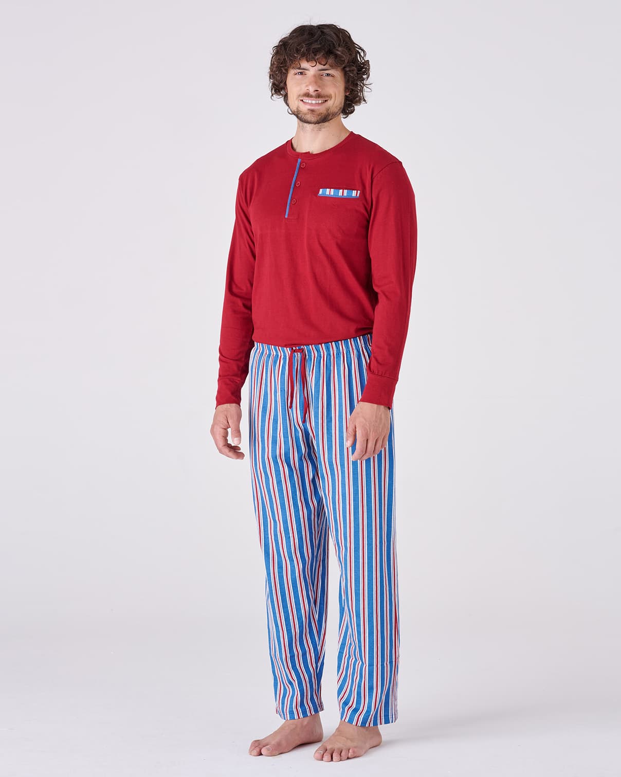 Pigiama uomo lungo - fantasia righe