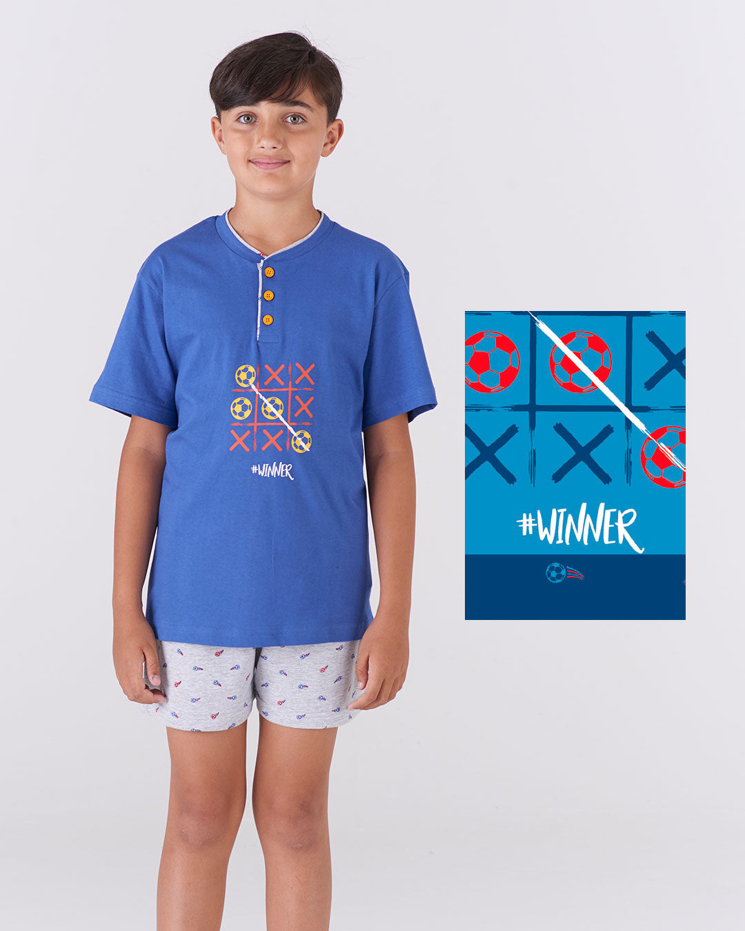 Pigiama corto bambino "winner"