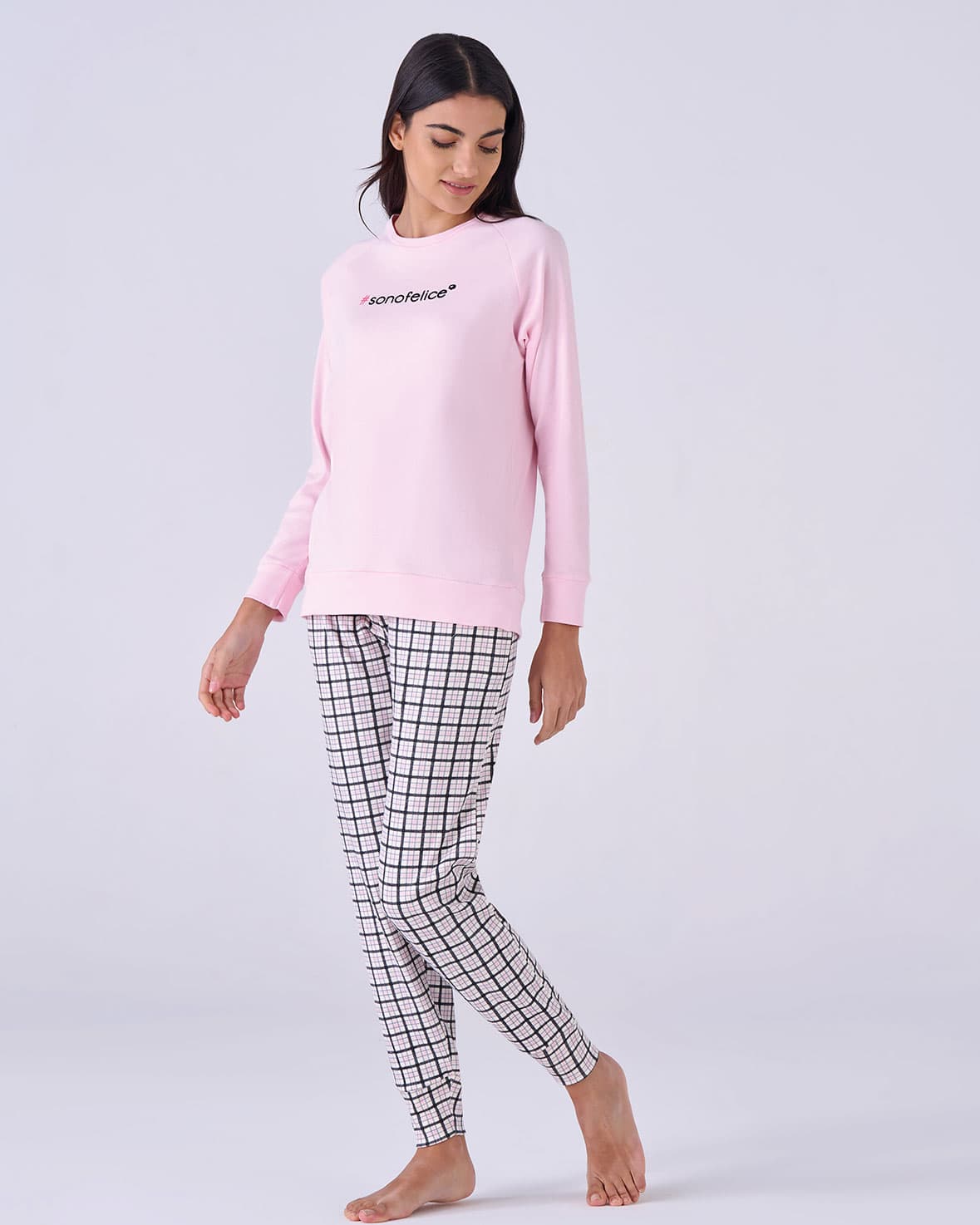 Pigiama donna caldo cotone Sono Felice