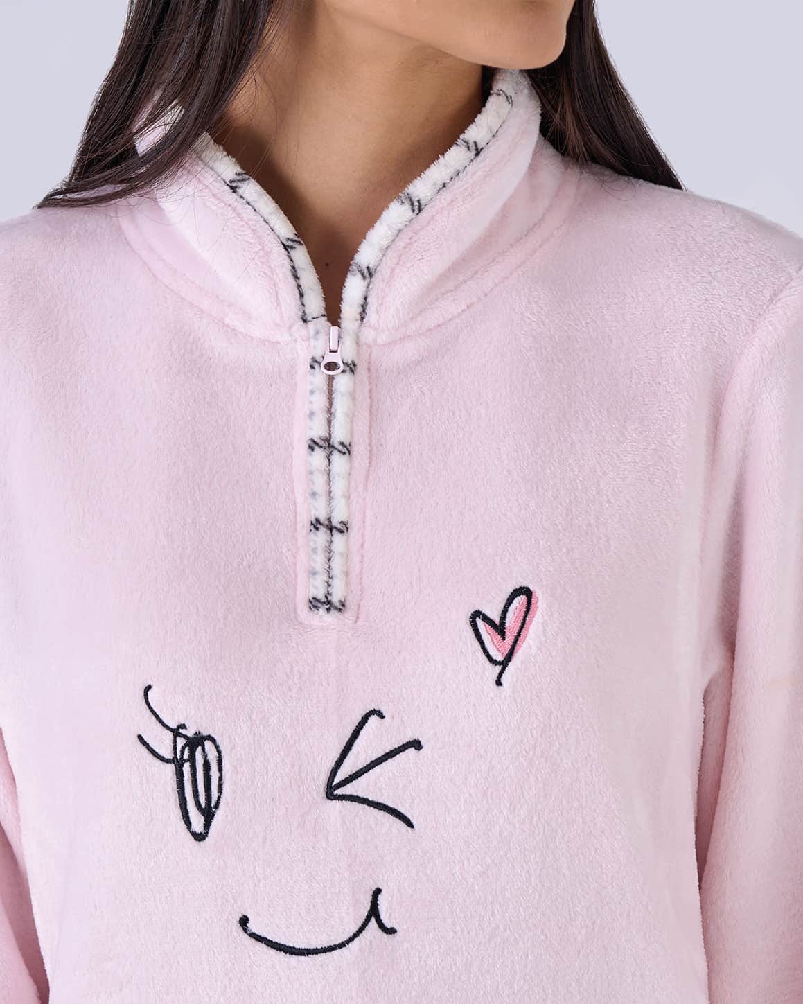 Pigiama donna flannel fleece check