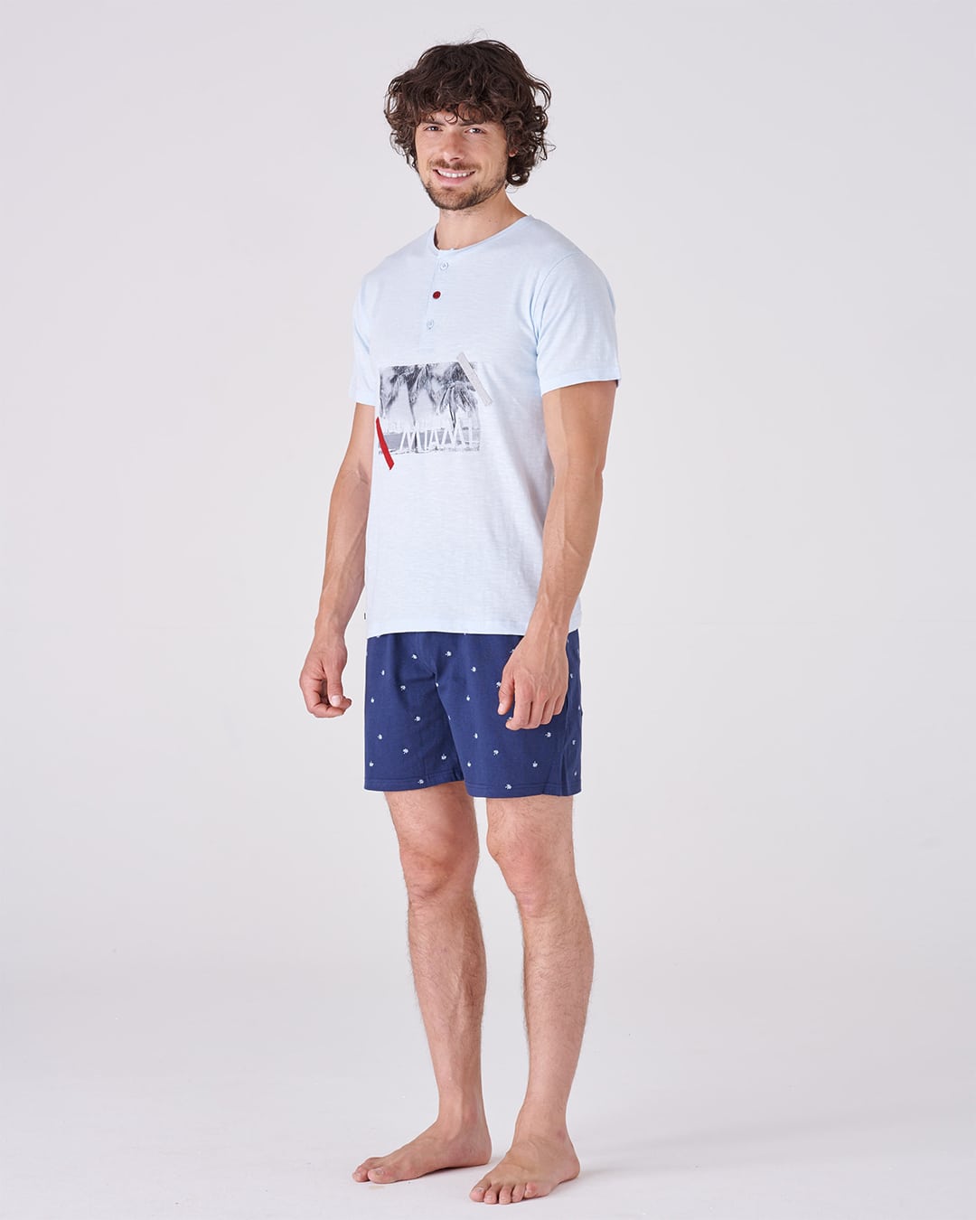 Pigiama uomo maglia manica corta e pantalone corto - "MIAMI"