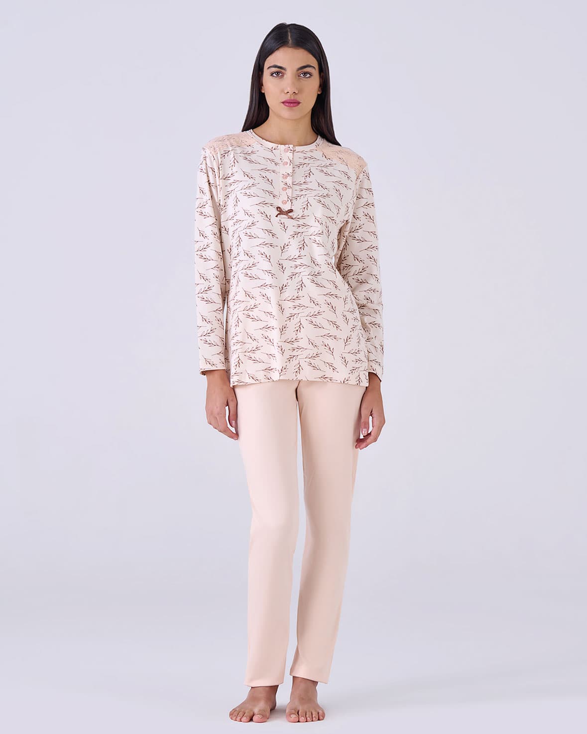 Pigiama donna caldo cotone classic