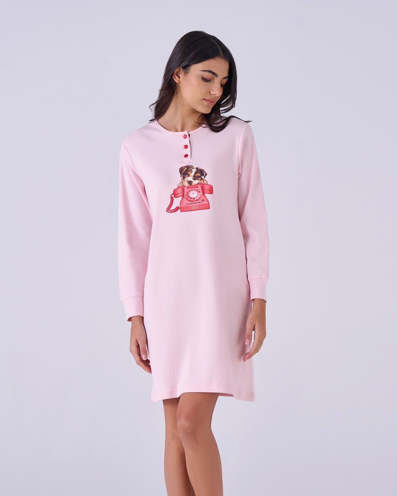 Camicia da notte in caldo cotone - Puppy