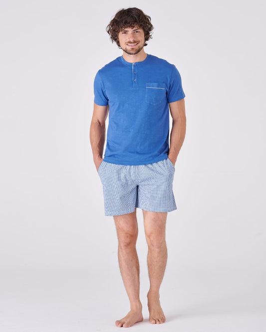 Pigiama uomo taglie forti maglia manica corta e pantalone corto