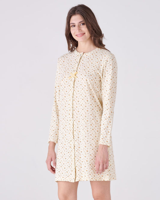 Camicia da notte manica lunga - fantasia fiorellini