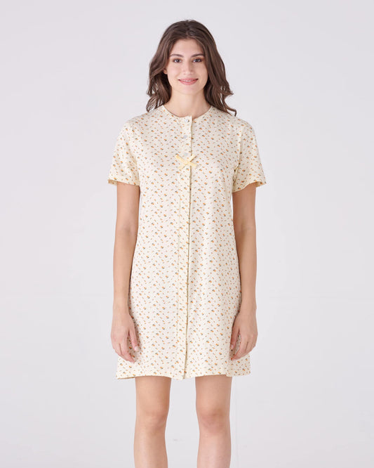 Camicia da notte manica corta - fantasia fiorellini