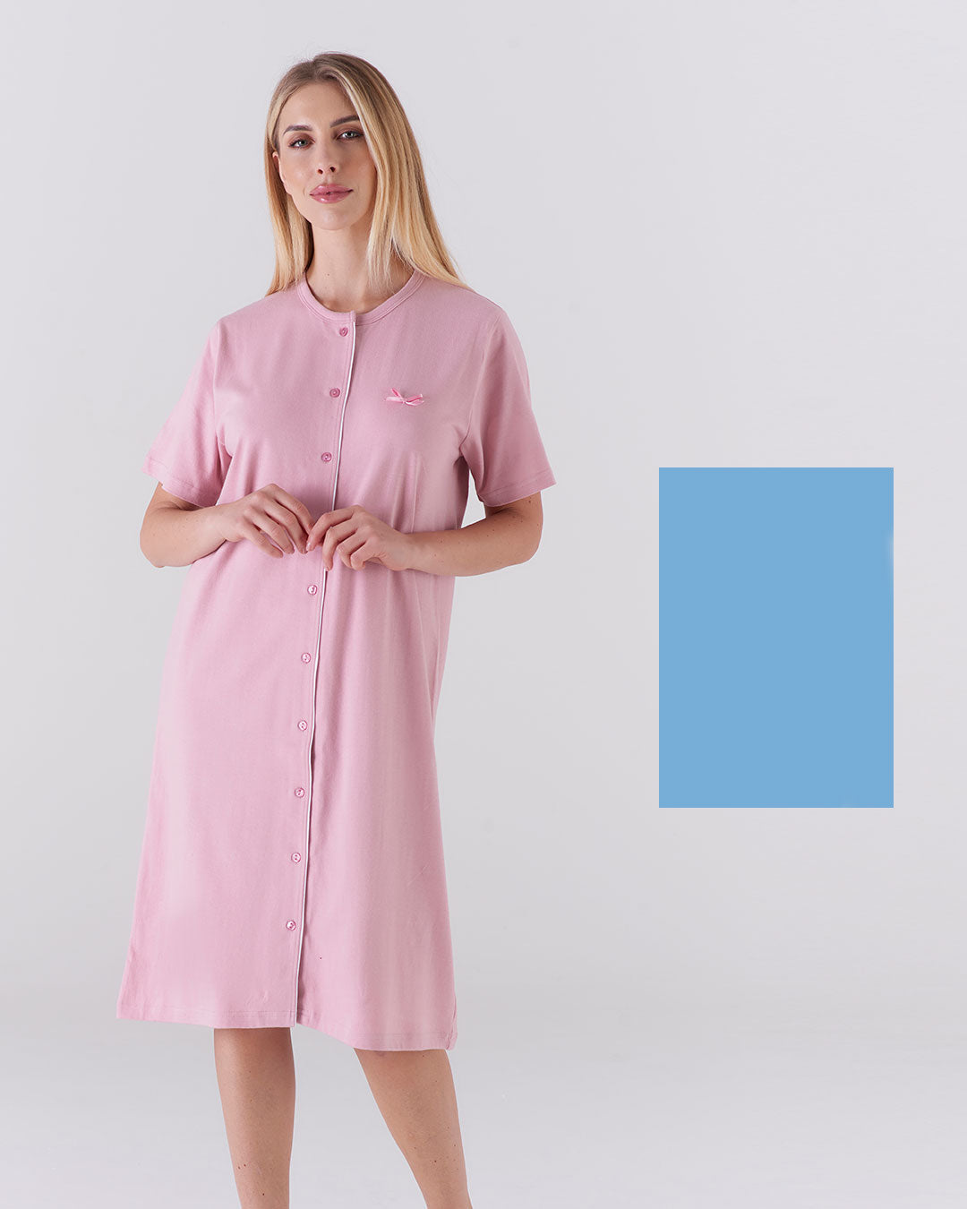 Camicia da notte aperta manica corta