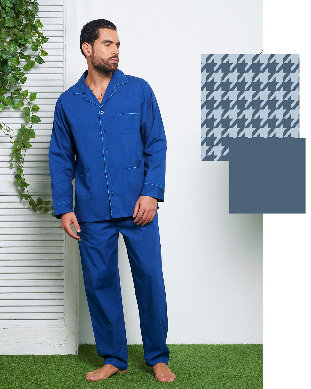 Pigiama lungo uomo aperto