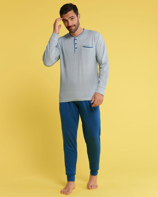 Pigiama uomo lungo - trama cerchietti