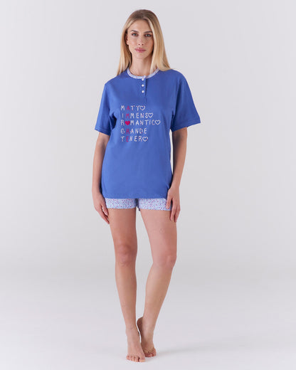Pigiama donna corto - "amore"