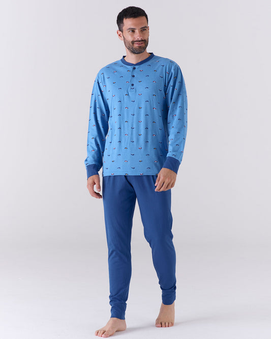 Pigiama lungo uomo fantasia sneakers