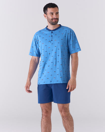 Pigiama corto uomo fantasia sneakers