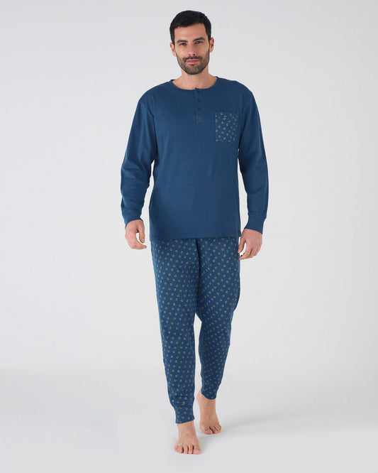 Pigiama caldo cotone uomo cuffie