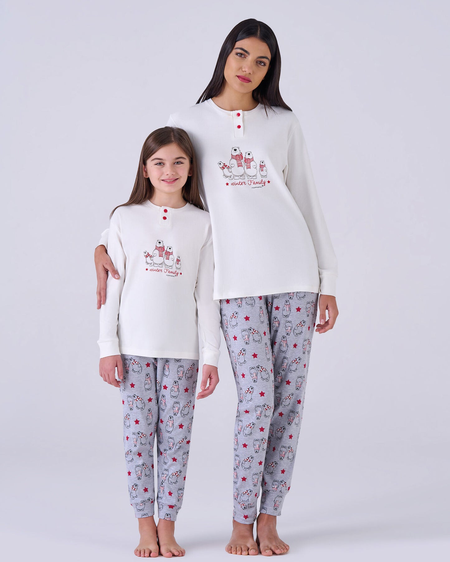 Pigiama donna caldo cotone winter family