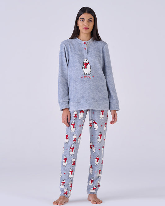 Pigiama donna coral fleece mamy