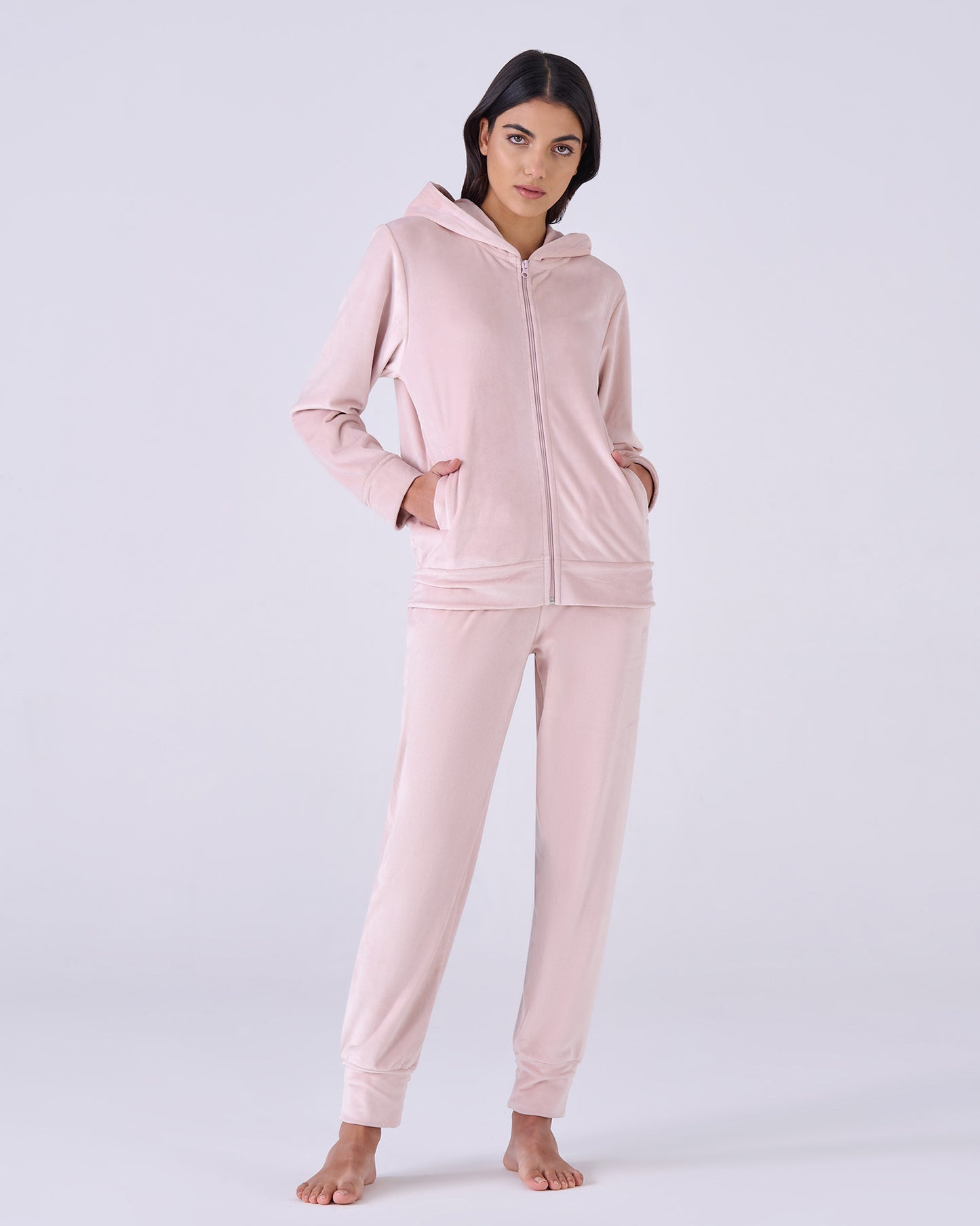 Tuta donna ciniglia rosa