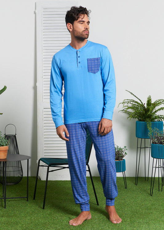 Pigiama lungo uomo con taschino