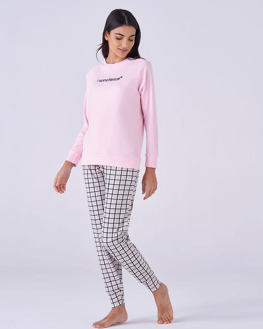 Pigiama donna caldo cotone Sono Felice