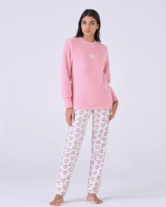 Pigiama eco pelliccia Cuori