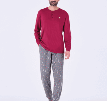 Pigiama uomo caldo cotone coffee