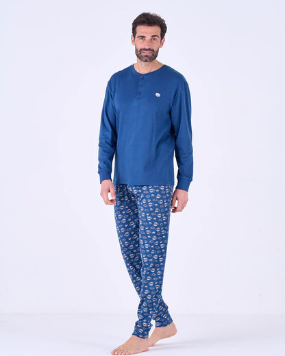 Pigiama uomo caldo cotone coffee
