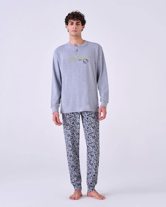 Pigiama uomo caldo cotone rock