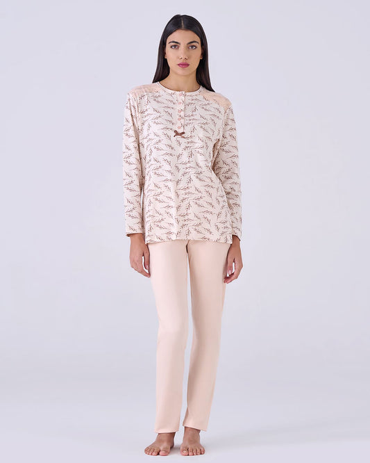 Pigiama donna caldo cotone classic