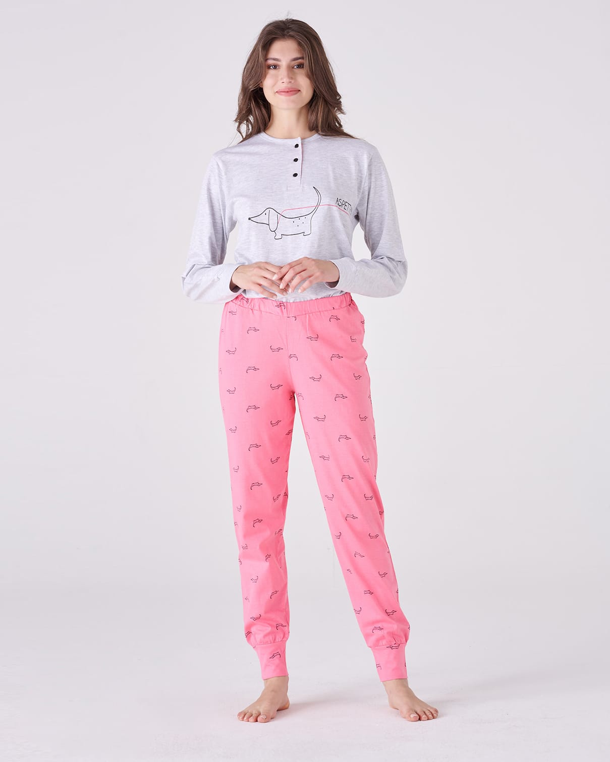 Pigiama donna lungo - "ASPETTAMI"