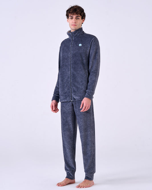 Tuta uomo coral fleece quadroni